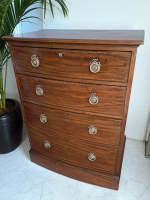 Antique Waring & Gillow Mahogany Chest of Drawers Restored 1910