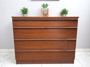 Mid Century Pair Avalon Chest of Drawers 4 Drawer Vintage Retro Teak Bedroom Unit 1960