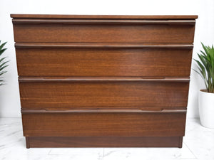Mid Century Pair Avalon Chest of Drawers 4 Drawer Vintage Retro Teak Bedroom Unit 1960