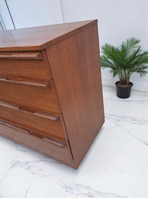Mid Century Pair Avalon Chest of Drawers 4 Drawer Vintage Retro Teak Bedroom Unit 1960