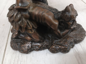 Antique Vintage Chinese Bronze Figure LARGE  Zhong Kui Fenshui Deity 1970's