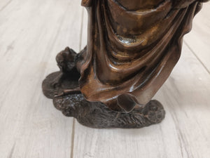 Antique Vintage Chinese Bronze Figure LARGE  Zhong Kui Fenshui Deity 1970's