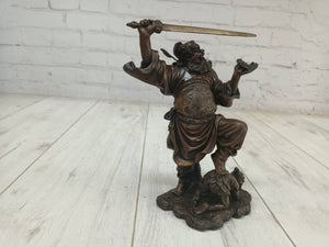 Antique Vintage Chinese Bronze Figure LARGE  Zhong Kui Fenshui Deity 1970's