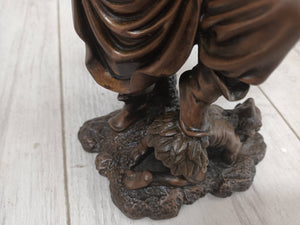 Antique Vintage Chinese Bronze Figure LARGE  Zhong Kui Fenshui Deity 1970's
