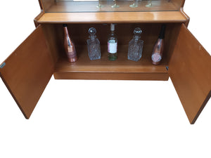 Mid Century Vintage Cocktail Drinks Cabinet Display Unit Teak Retro 1960 Tunridge Of London