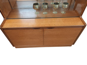 Mid Century Vintage Cocktail Drinks Cabinet Display Unit Teak Retro 1960 Tunridge Of London