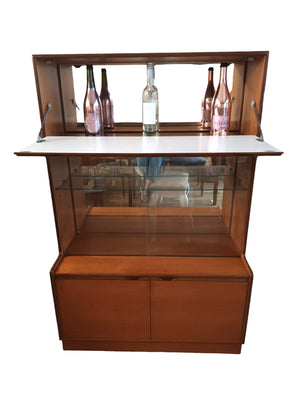 Mid Century Vintage Cocktail Drinks Cabinet Display Unit Teak Retro 1960 Tunridge Of London