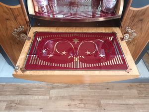 Mid Century Vintage Cocktail Cabinet / Drinks Cabinet - Art Deco Bar / Emanuel  Sideboard Home Bar Refurbished