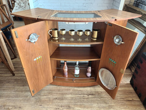 Mid Century Cocktail Cabinet  Drinks Bar Cabinet Metamorphic Tunridge Vintage 1960 Restored