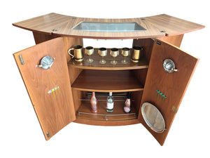 Mid Century Cocktail Cabinet  Drinks Bar Cabinet Metamorphic Tunridge Vintage 1960 Restored