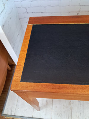 Mid Century Compact Desk Leather Top Dressing Table Uniflex Restored 1960