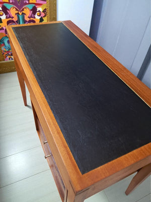 Mid Century Compact Desk Leather Top Dressing Table Uniflex Restored 1960