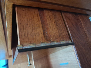 Mid Century Compact Desk Leather Top Dressing Table Uniflex Restored 1960