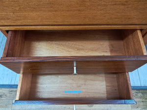 Mid Century Compact Desk Leather Top Dressing Table Uniflex Restored 1960
