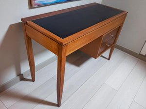 Mid Century Compact Desk Leather Top Dressing Table Uniflex Restored 1960