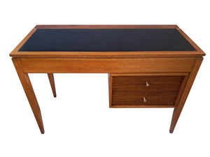 Mid Century Compact Desk Leather Top Dressing Table Uniflex Restored 1960