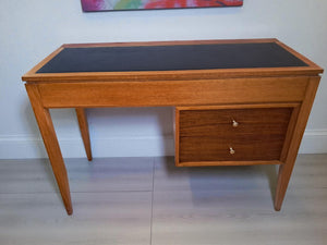 Mid Century Compact Desk Leather Top Dressing Table Uniflex Restored 1960