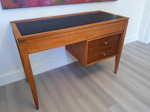 Mid Century Compact Desk Leather Top Dressing Table Uniflex Restored 1960