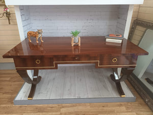 Vintage French Style Writing Desk Antique Style Walnut Regency Writing Table