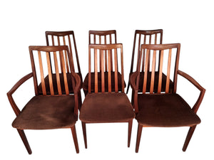 Mid Century Vintage G Plan Fresco Dining Chairs & Carvers  x 6 Retro Teak E Gomme