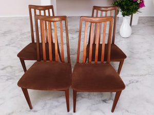 Mid Century Vintage G Plan Fresco Dining Chairs & Carvers  x 6 Retro Teak E Gomme