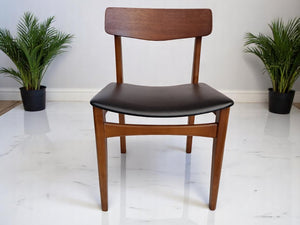 Vintage Mid Century G Plan Style Dining Chairs x 4 Retro Danish Chairs 1960