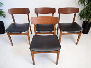Vintage Mid Century G Plan Style Dining Chairs x 4 Retro Danish Chairs 1960