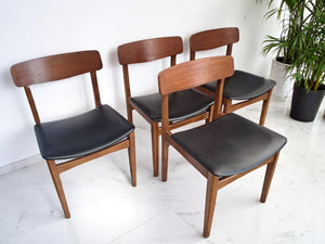 Vintage Mid Century G Plan Style Dining Chairs x 4 Retro Danish Chairs 1960