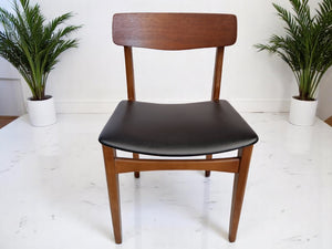 Vintage Mid Century G Plan Style Dining Chairs x 4 Retro Danish Chairs 1960