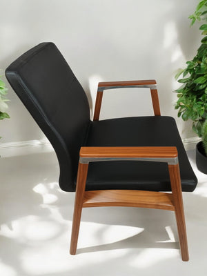 Vintage Sven Christiansen Desk Chairs Office Reception Leather Dining Chairs Stackable Fulcrum