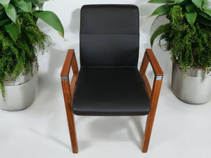 Vintage Sven Christiansen Desk Chairs Office Reception Leather Dining Chairs Stackable Fulcrum