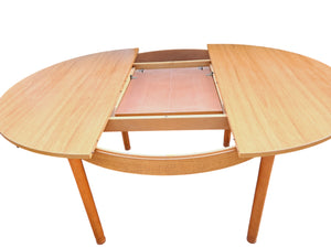 Vintage Mid Century Schreiber Dining Table Extending + 4 x Dining Chairs 1970