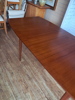 Mid Century McIntosh Teak Dining Table Vintage Extending Table Seats 8 Restored