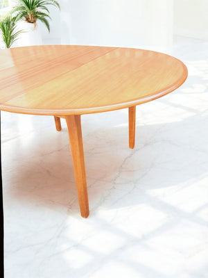 Mid Century Danish Vintage Dining Table Extending Retro Table Teak 1970 Restored