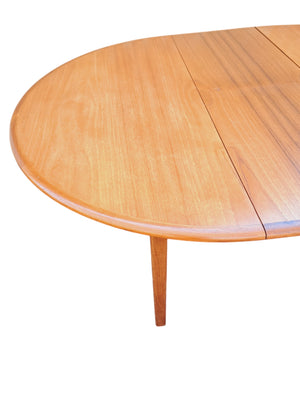 Mid Century Danish Vintage Dining Table Extending Retro Table Teak 1970 Restored