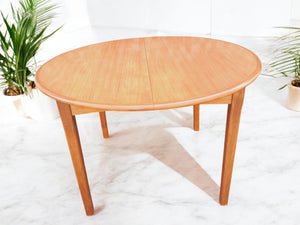 Mid Century Danish Vintage Dining Table Extending Retro Table Teak 1970 Restored