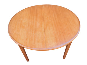 Mid Century Danish Vintage Dining Table Extending Retro Table Teak 1970 Restored