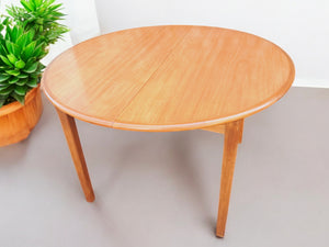 Mid Century Danish Vintage Dining Table Extending Retro Table Teak 1970 Restored