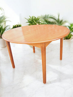 Mid Century Danish Vintage Dining Table Extending Retro Table Teak 1970 Restored