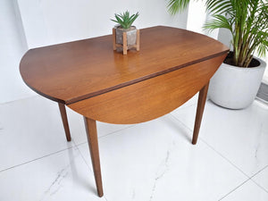 Vintage Mid Century G Plan Style Dining Table Drop Leaf Drop Flap Retro Teak 1960