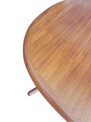 Mid Century Vintage Dining Table Double Extending Danish Valentinsen Teak 1960 Restored