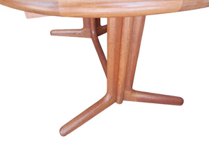 Mid Century Vintage Dining Table Double Extending Danish Valentinsen Teak 1960 Restored