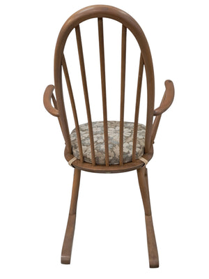 Vintage Mid Century Ercol Small Rocking Chair Light Elm Wood Frame Windsor Chair Armchair 1970's