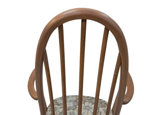 Vintage Mid Century Ercol Small Rocking Chair Light Elm Wood Frame Windsor Chair Armchair 1970's