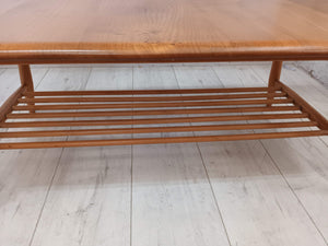 Mid Century Ercol Plank Coffee Table Solid Elm Vintage Retro Restored