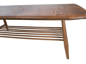 Mid Century Ercol Plank Coffee Table Solid Elm Vintage Retro Restored 1970