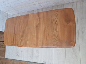 Mid Century Ercol Plank Coffee Table Solid Elm Vintage Retro Restored 1970