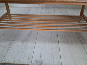 Mid Century Ercol Plank Coffee Table Solid Elm Vintage Retro Restored 1970
