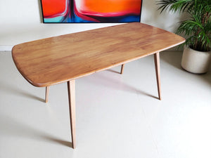 Mid Century Ercol Plank Vintage Dining Table Vintage Blonde 1960's