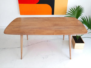 Mid Century Ercol Plank Vintage Dining Table Vintage Blonde 1960's